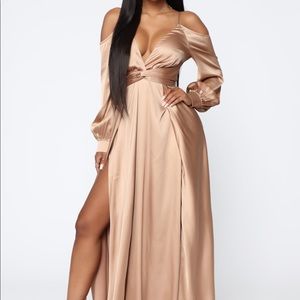 Fashion nova dresses sequined romper/ dress $45. Tan $30
